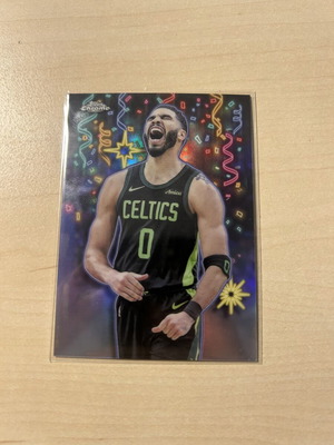 Jayson Tatum Celebracion 2025-26 Topps Chrome Update SSP Boston Celtics CB-3 card