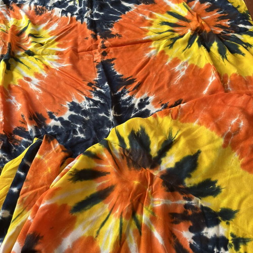 Tie dye pareo like new, multicolor with orange, yellow and blue