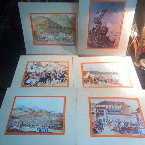 Greek Homographic Editions Collection 6 Prints on 1821 Revolution
