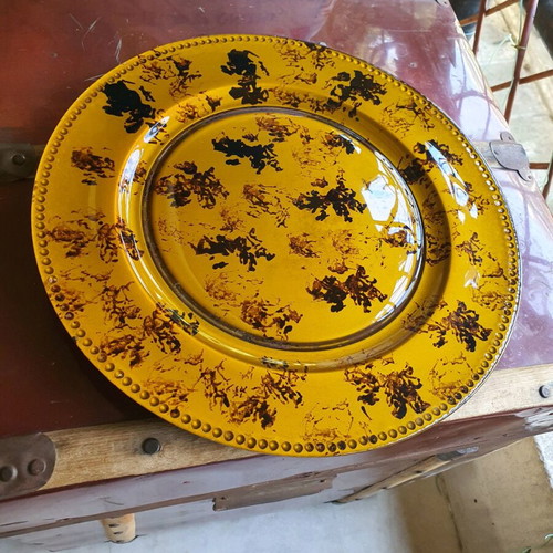 Glass serving platter like new, beautiful