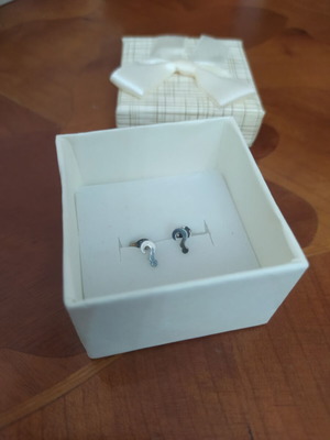 925 Silver Earrings Question Mark Symbol, new