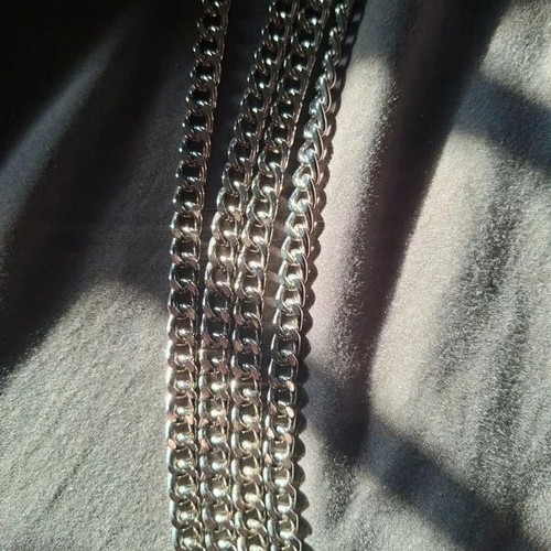 Statement body chain and leather choker harness like new, black
