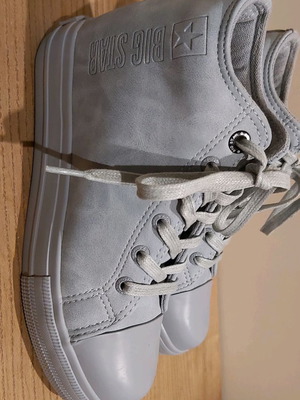 Μποτάκια γυναικεία Big Star καινούργια, γκρι, Νο 37, απομίμηση δέρματος