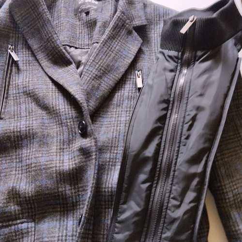Sogo Italian wool men's coat with removable double collar