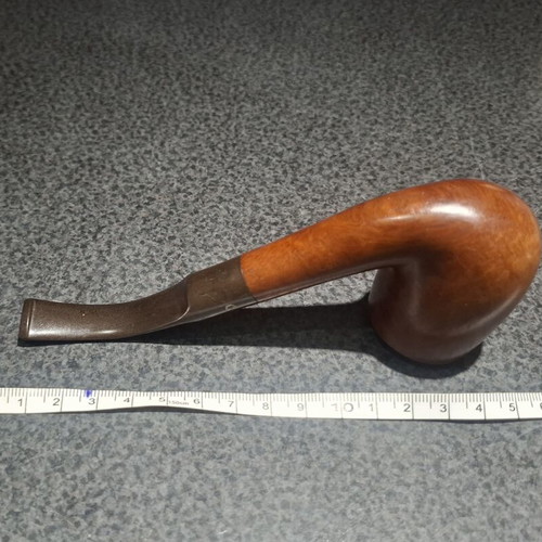 Amphora Holland Vintage Bent Billiard Tobacco Pipe, Genuine Briar