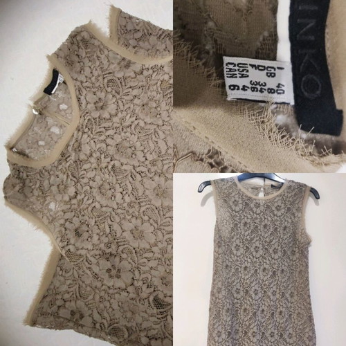 Pinko lace dress like new, beige, size L