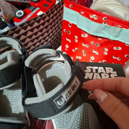 Disney Star Wars sandals like new, size 27, black and gray