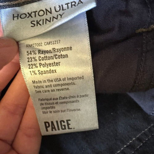 Paige Hoxton Ultra Skinny women's jeans like new, size 26, blue