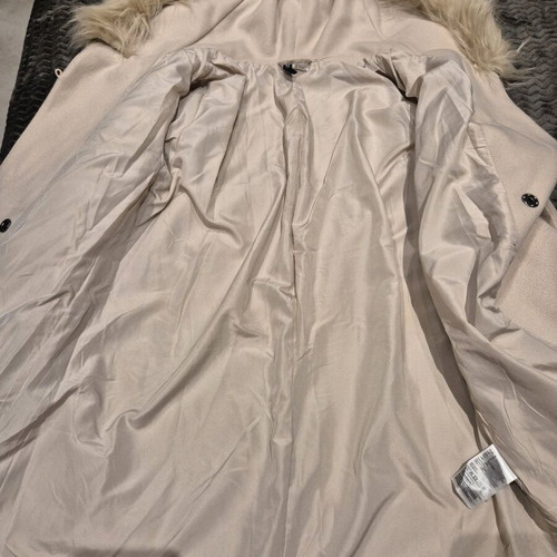 H&M coat used, beige, size S