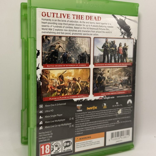 World War Z Xbox One game used, action adventure