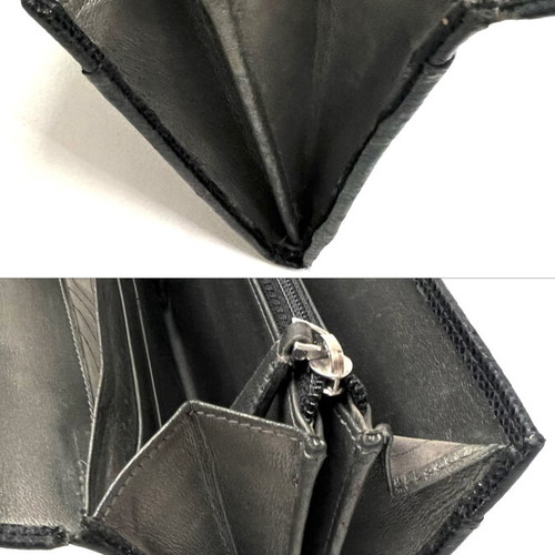 Montblanc black leather wallet used