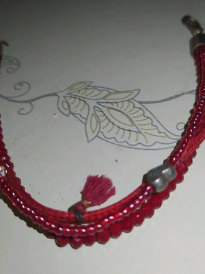Triple bracelet new, red