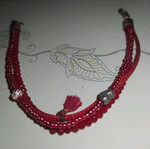 Triple bracelet new, red