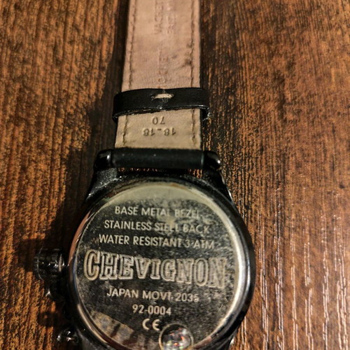 Chevignon men's watch used with leather strap and 3 Atm water resistance