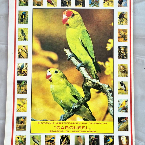 Karouzel Birds Album used with 28 missing stickers