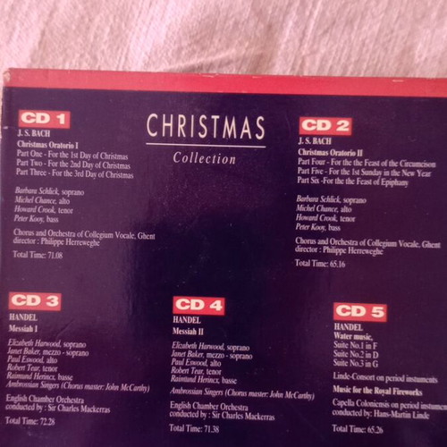 Christmas Collection 5 CDs like new with Bach and Handel music