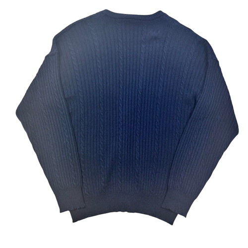 Lacoste vintage cardigan navy blue wool size L like new