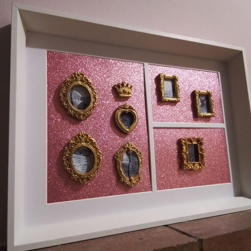 Vintage decorative frame "A Walk in the Pinakothiki" like new