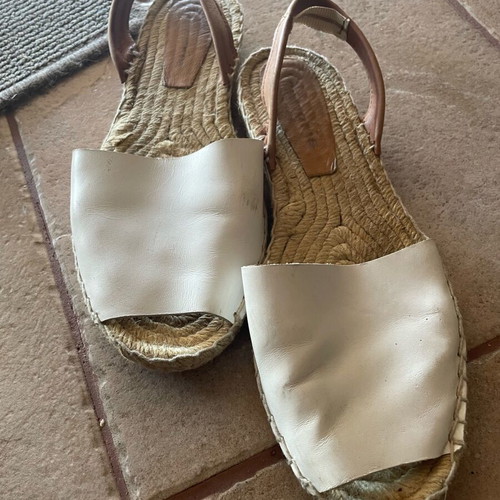Tamaris espadrilles like new, size 40, white and brown