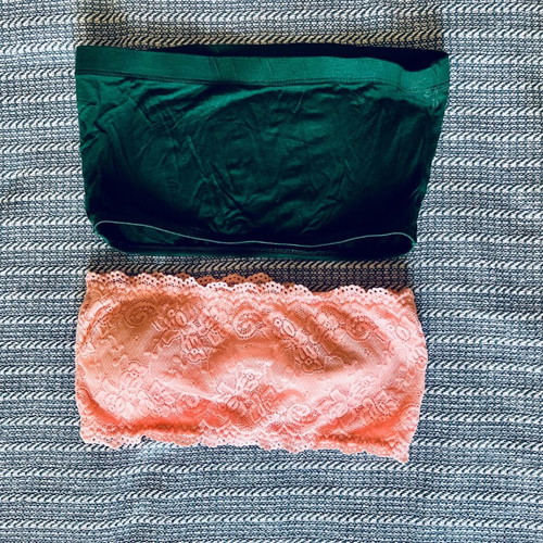 Bustiers s/m new, 2 pieces, pink with padding