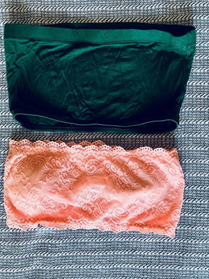 Bustiers s/m new, 2 pieces, pink with padding