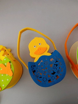 Set of 3 felt baskets new