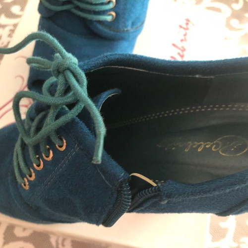 Celebrity ankle boots like new, size 38, green-turquoise