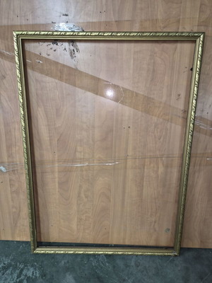 Wooden frame for canvas, mirror, photo, poster, gold
