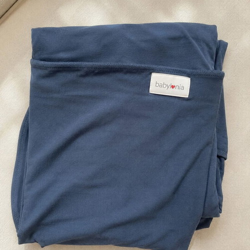 Babylonia Tricot Organic Baby Wrap sling dark blue like new