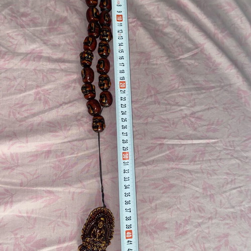 Traditional Buddhist Prayer Mala like new, carved resin beads