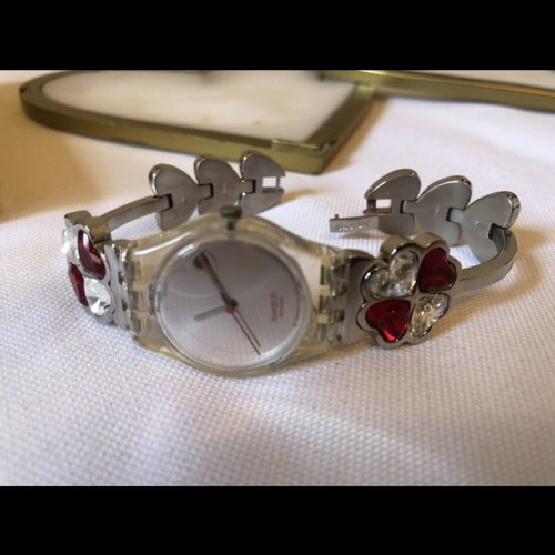 Swatch You're My Love LK307G women's watch like new, silver