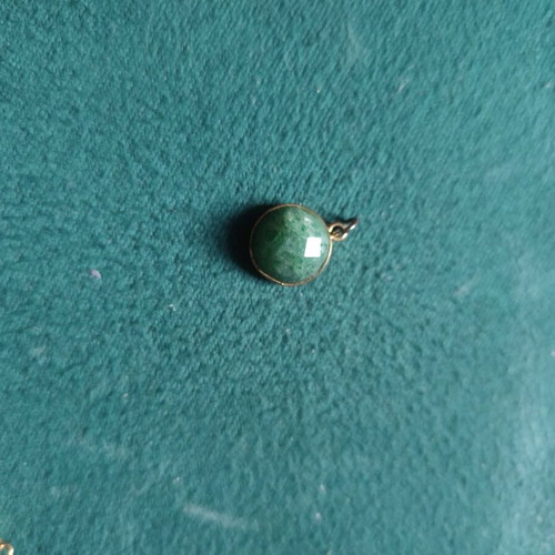 Pendant with semi-precious green stone like new