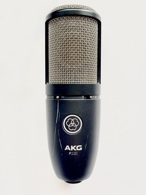 AKG P220 condenser microphone like new with shock mount and case