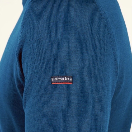 Armor Lux Damgan Pullover new men's sweater 100% merino wool blue M