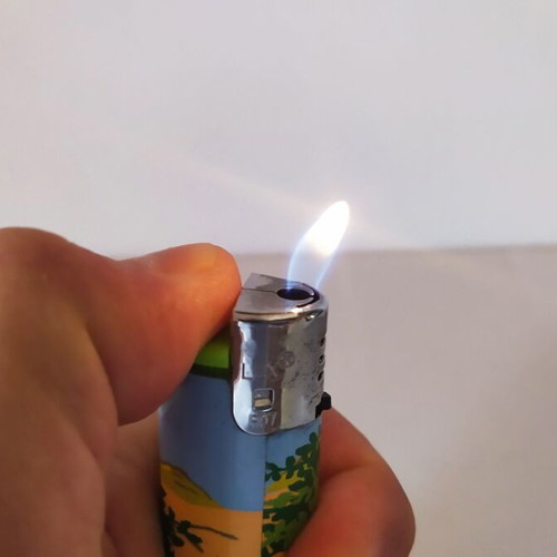 Giraffe lighter like new, plastic with window