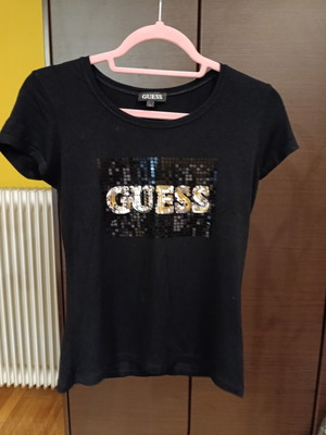 Guess blouse new, black and silver, size L