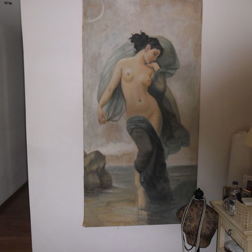 Aphrodite of Milos Fresco like new, very large painting 180x92cm