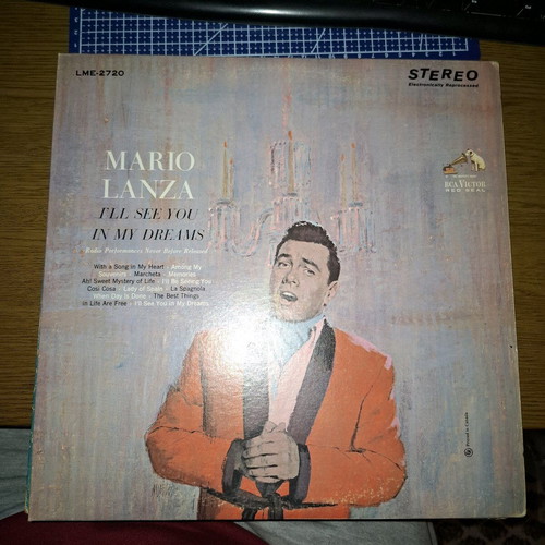 Mario Lanza I'll See You In My Dreams vinyl LP used