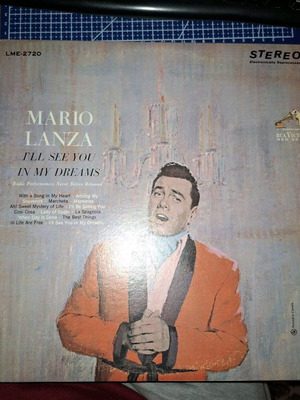 Mario Lanza I'll See You In My Dreams vinyl LP used