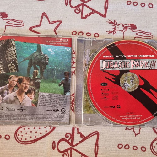 Jurassic Park III Original Soundtrack CD like new, classic