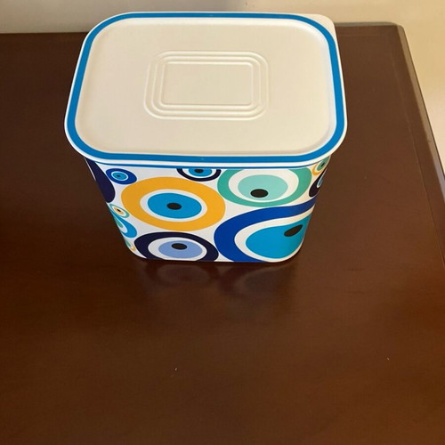 Tupperware Quadro 2.1 L canister with Turkish Eye design new