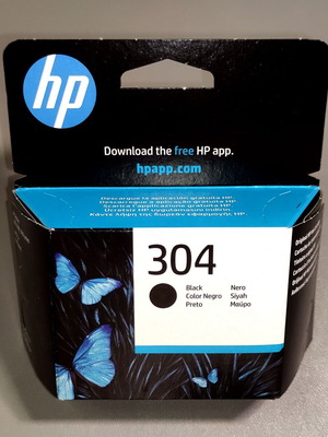 HP 304 black ink cartridge, new sealed