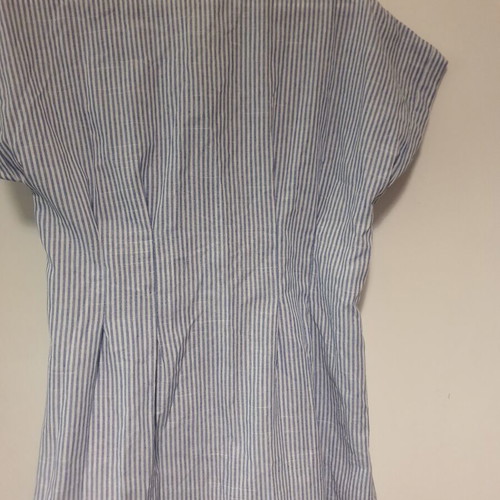 Shein shirt dress like new, short striped, white and blue, size M
