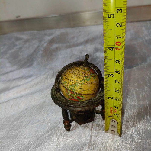 Miniature globe pencil sharpener used, vintage