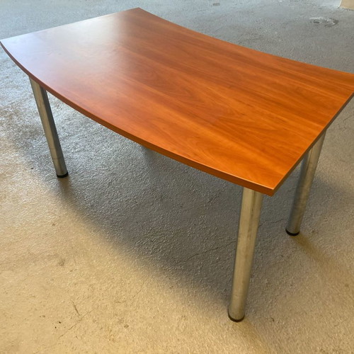 Curved desk used, 70x130x75cm, with 4 detachable legs