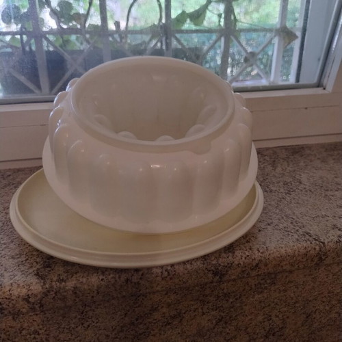 Tupperware mold with tray and lid for jelly and pilaf