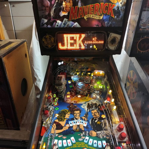 Pinball Flipper Maverick used with minor playfield wear