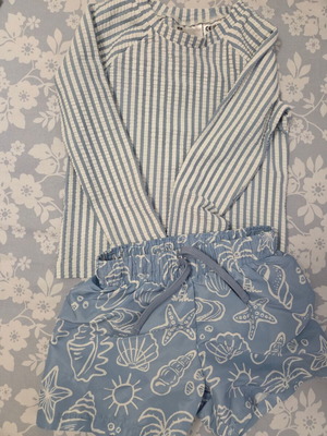 Μαγιό παιδικό αγόρι H&M τιρκουάζ 98/104cm σαν καινούργιο με αντιηλιακή προστασία