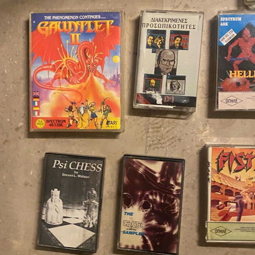 Collectible Zx Spectrum cassettes used, 80s