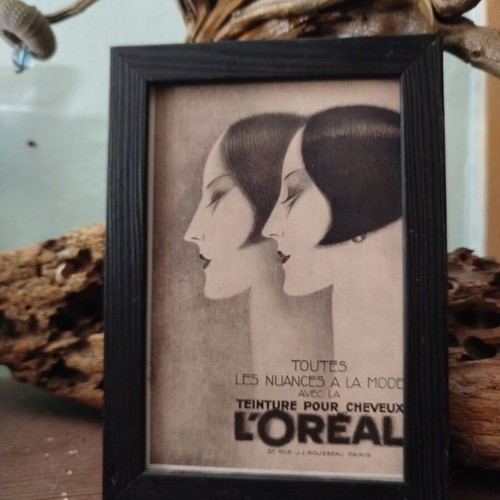 Vintage L'Oreal promotional frame 12x17 like new